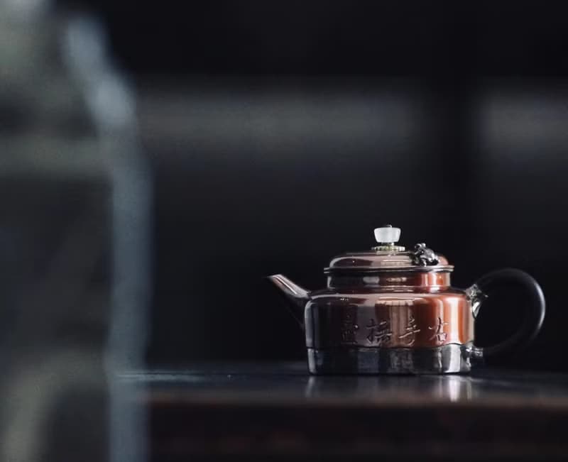 尚幀品 金蟾流劍形德鐘銅包銀壺 純銀泡茶壺 銀急須 130cc