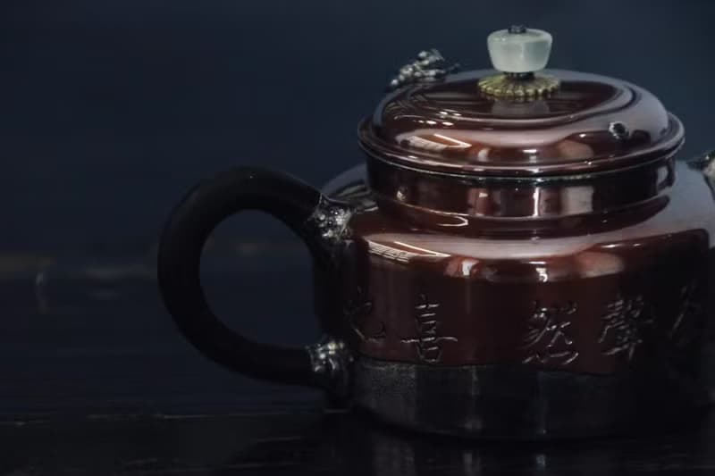 尚幀品 金蟾流劍形德鐘銅包銀壺 純銀泡茶壺 銀急須 130cc
