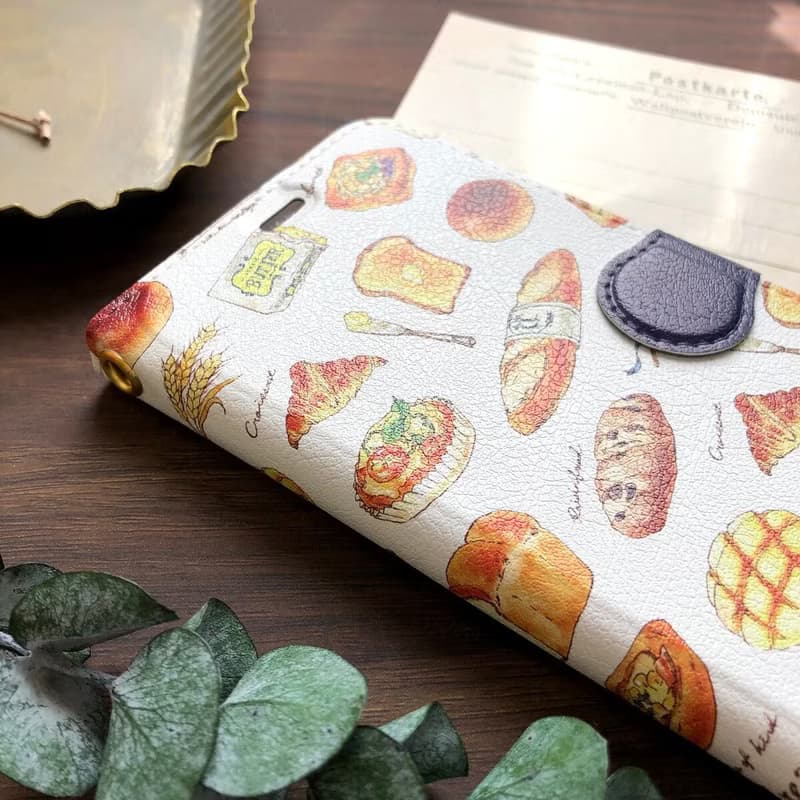 Bread手帳型スマホケース　iPhone　Android各種　パン