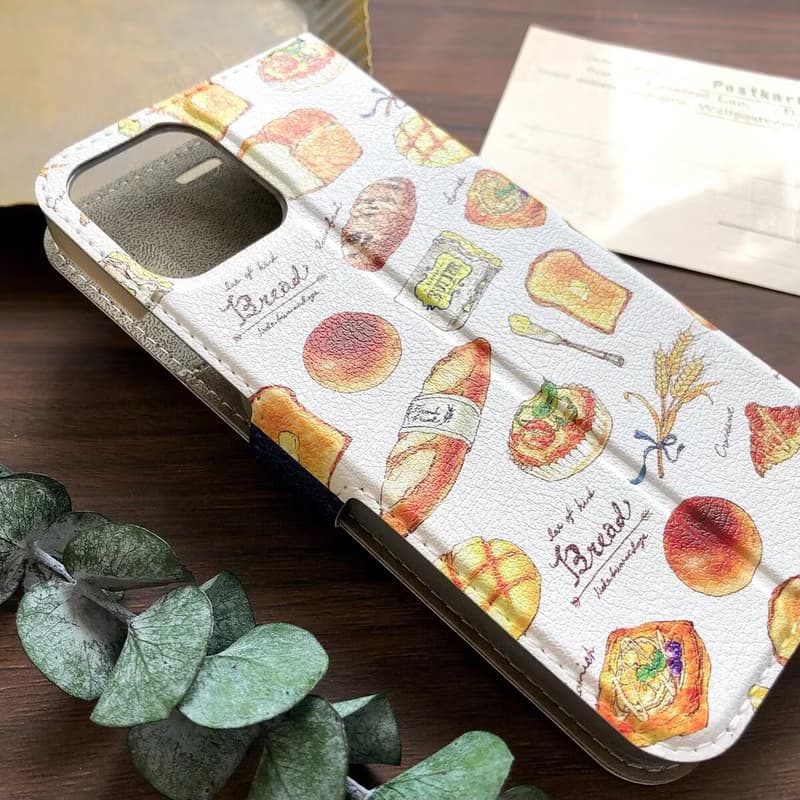 Bread手帳型スマホケース　iPhone　Android各種　パン
