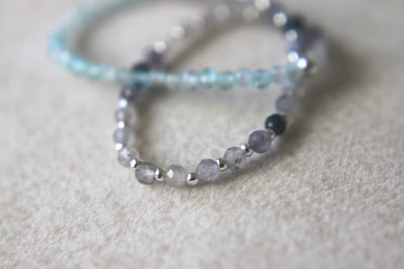 手環 磷灰石 藍寶石 天然石 - 漸入佳境 -