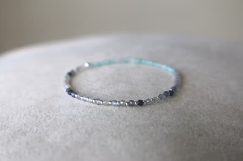 手環 磷灰石 藍寶石 天然石 - 漸入佳境 -