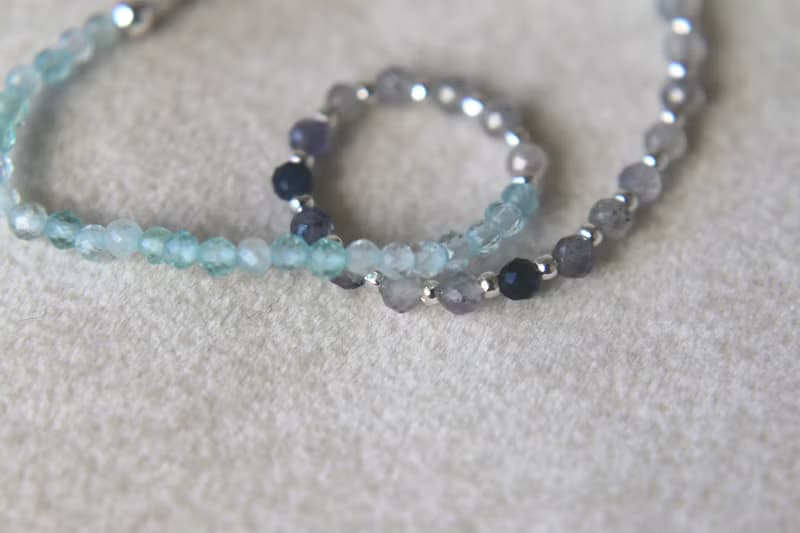 手環 磷灰石 藍寶石 天然石 - 漸入佳境 -