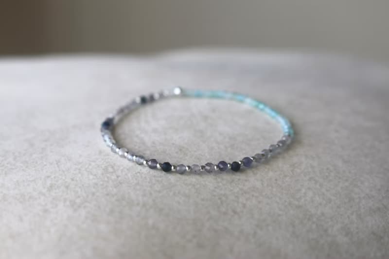 手環 磷灰石 藍寶石 天然石 - 漸入佳境 -