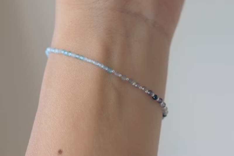 手環 磷灰石 藍寶石 天然石 - 漸入佳境 -