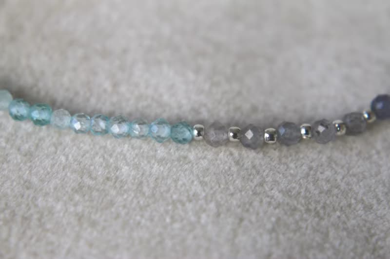 手環 磷灰石 藍寶石 天然石 - 漸入佳境 -