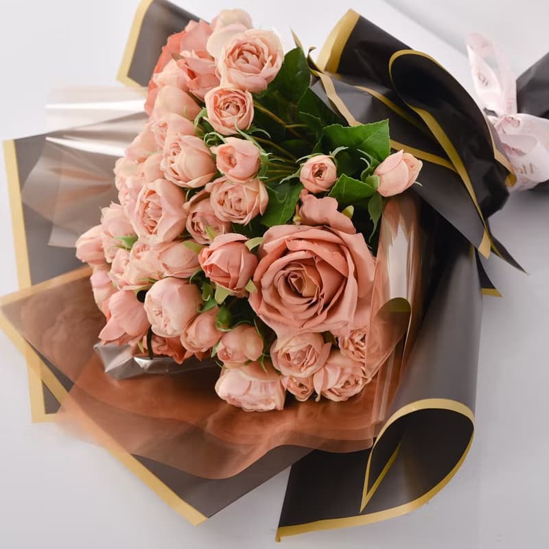 仿真暮粉頌歌 Rosé Nocturne花束花瓶組 Meric Garden