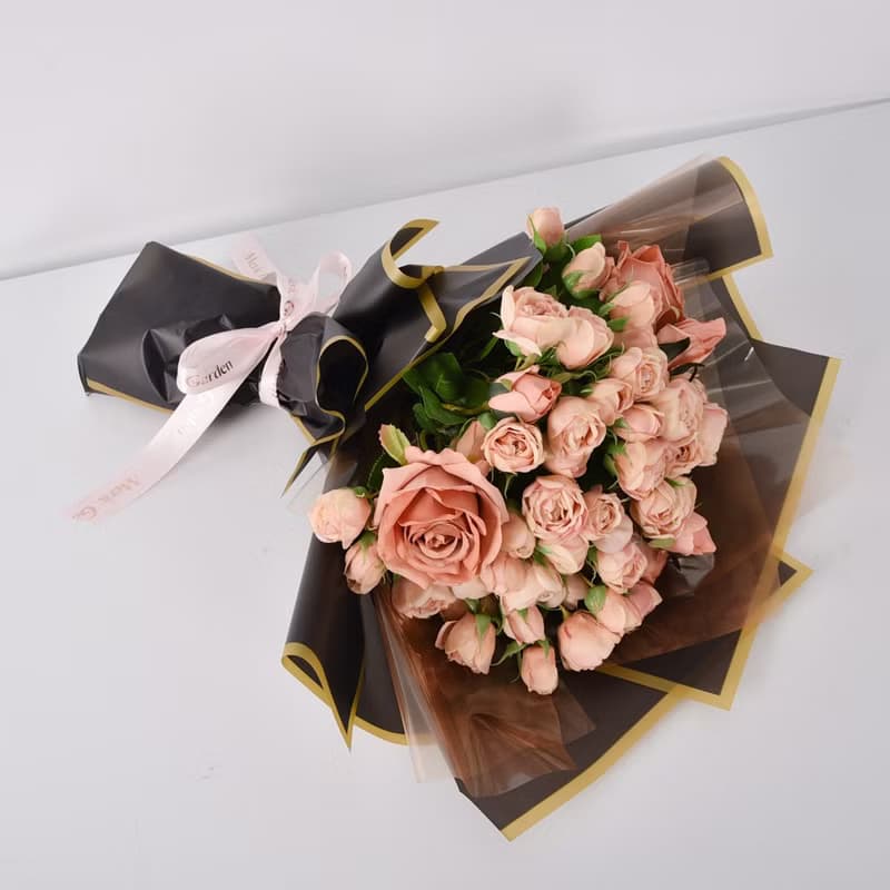 仿真暮粉頌歌 Rosé Nocturne花束花瓶組 Meric Garden