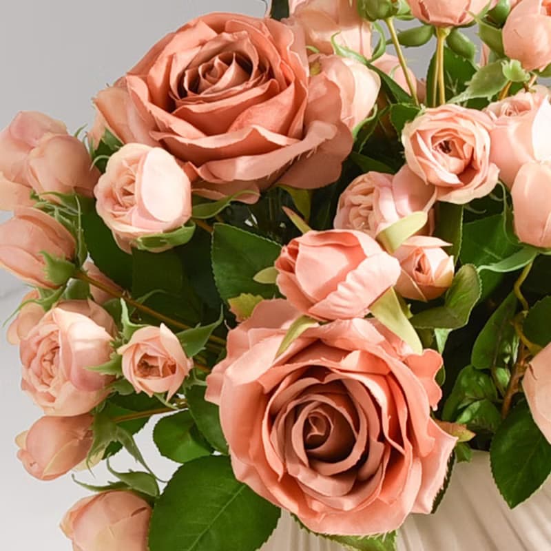 仿真暮粉頌歌 Rosé Nocturne花束花瓶組 Meric Garden