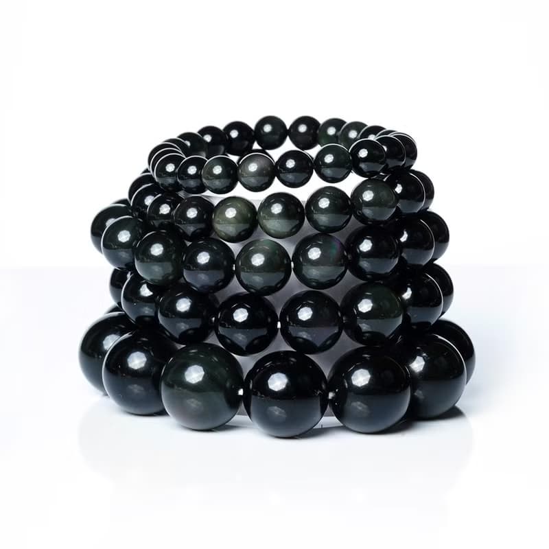 彩虹雙眼黑曜石手珠 6mm 8mm 10mm 12mm 14mm 16mm 18mm