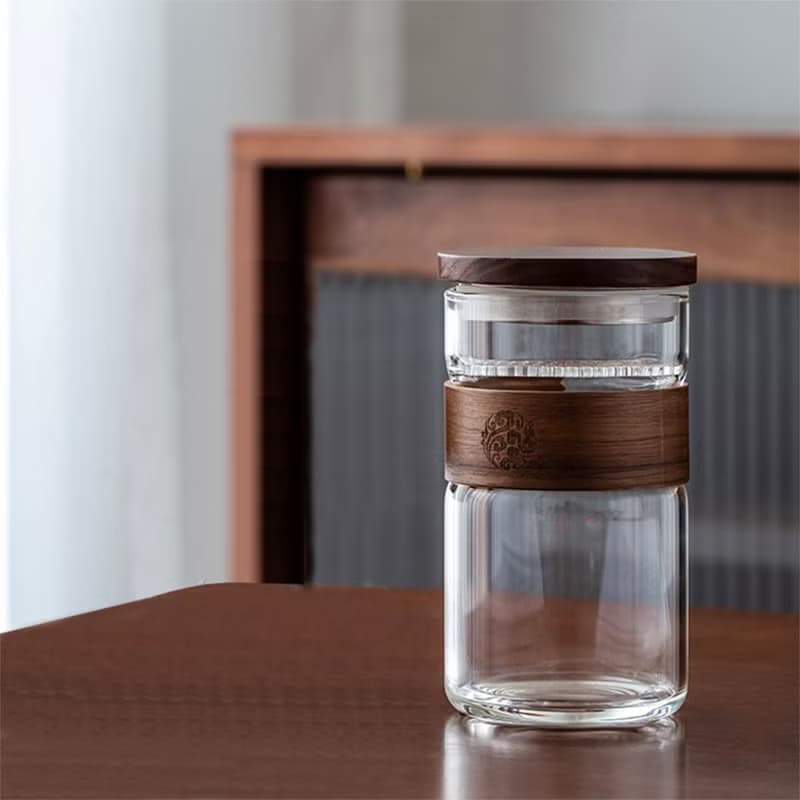 【無用日常】泡茶杯 耐熱玻璃杯 茶水分離杯 泡茶器 茶杯 泡茶壺