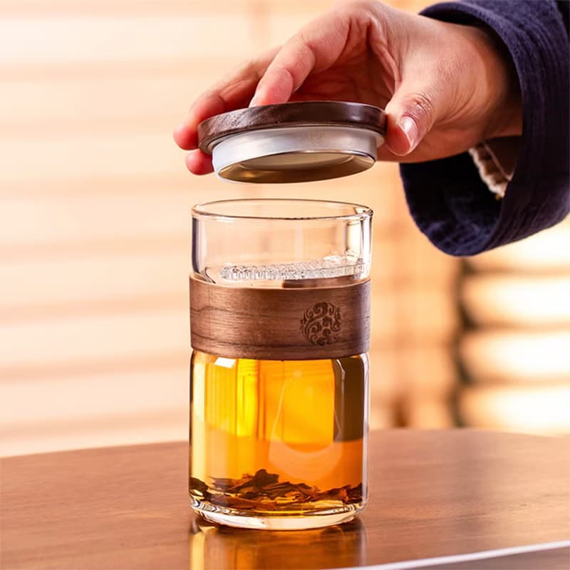 【無用日常】泡茶杯 耐熱玻璃杯 茶水分離杯 泡茶器 茶杯 泡茶壺