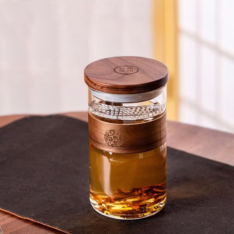 【無用日常】泡茶杯 耐熱玻璃杯 茶水分離杯 泡茶器 茶杯 泡茶壺