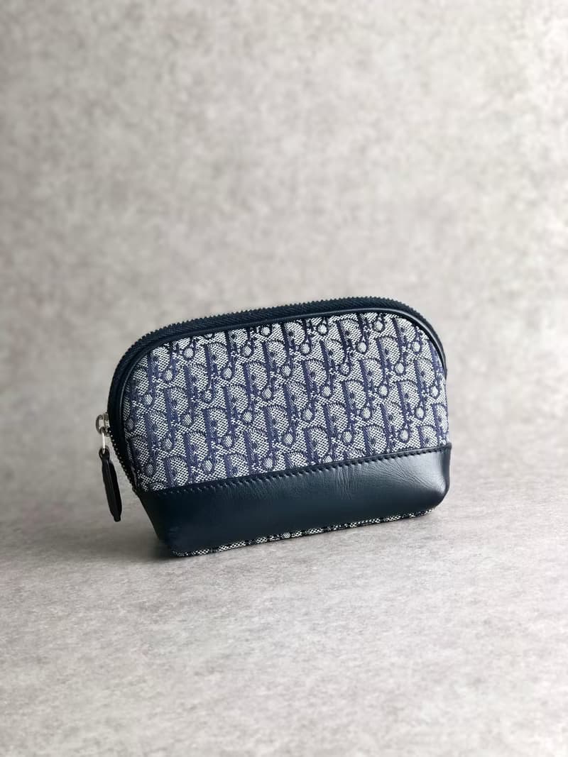 【 日本直送　名牌中古包 】Christian Dior クリスチャン ディオール トロッター ポーチ ネイビー vintage ヴィンテージ pin86n
