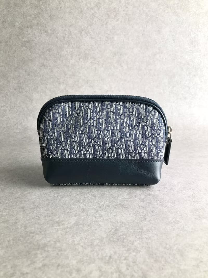 【 日本直送　名牌中古包 】Christian Dior クリスチャン ディオール トロッター ポーチ ネイビー vintage ヴィンテージ pin86n