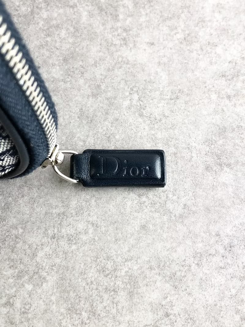 【 日本直送　名牌中古包 】Christian Dior クリスチャン ディオール トロッター ポーチ ネイビー vintage ヴィンテージ pin86n