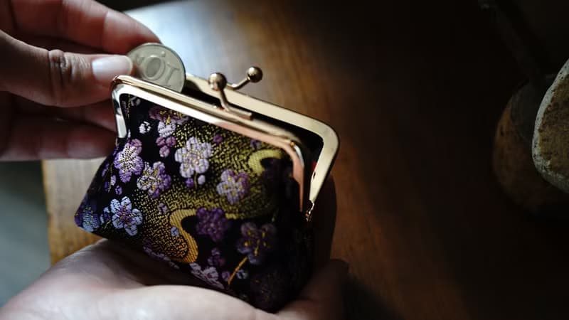 西陣織 金襴錦織 口金包 零錢包 共三色