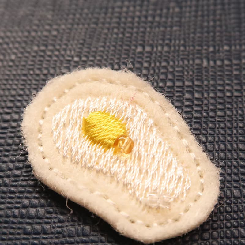 早餐 手做刺繡髮夾 (3枚組)