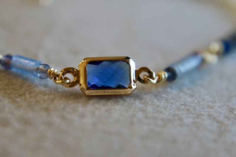九月誕生石 藍寶石 鋯石 天然石 手鍊 - 成就感 -