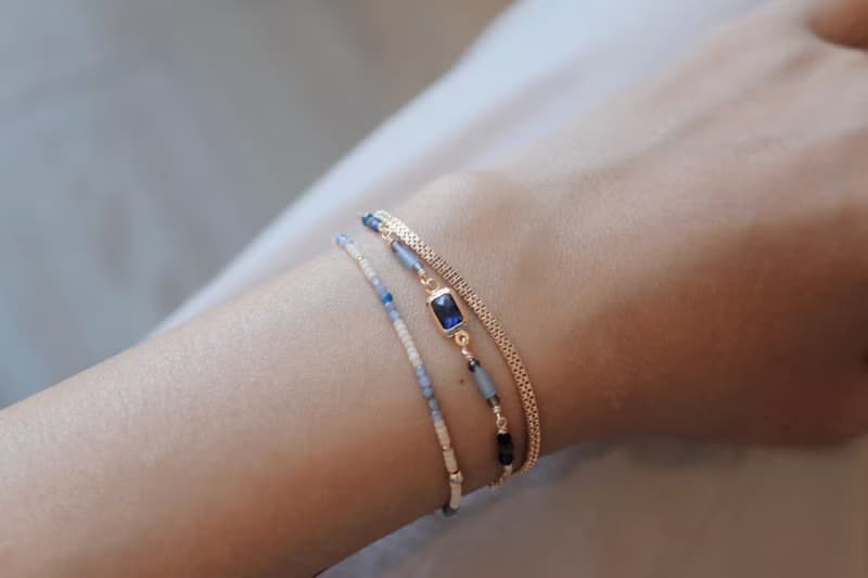 九月誕生石 藍寶石 鋯石 天然石 手鍊 - 成就感 -