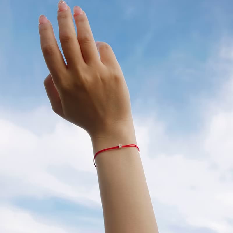 LA LIGNE ASSCHER FIL BRACELET RED PINK
