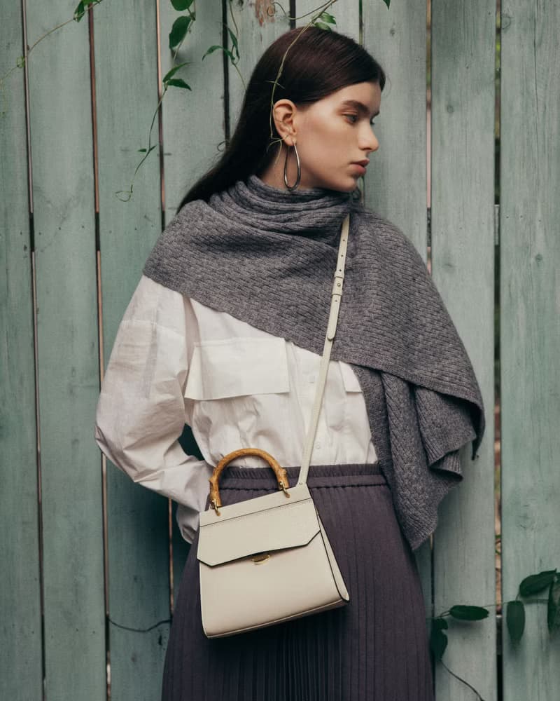 Mini Fir Bag 玉米基純素皮革 手提包 斜背包 米白色