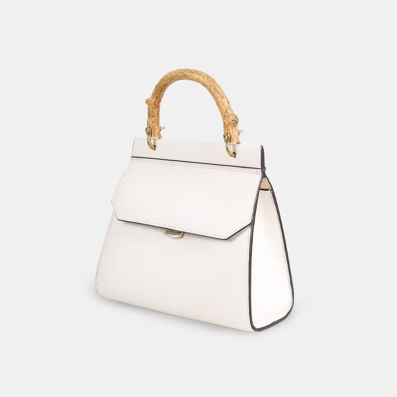 Mini Fir Bag 玉米基純素皮革 手提包 斜背包 米白色