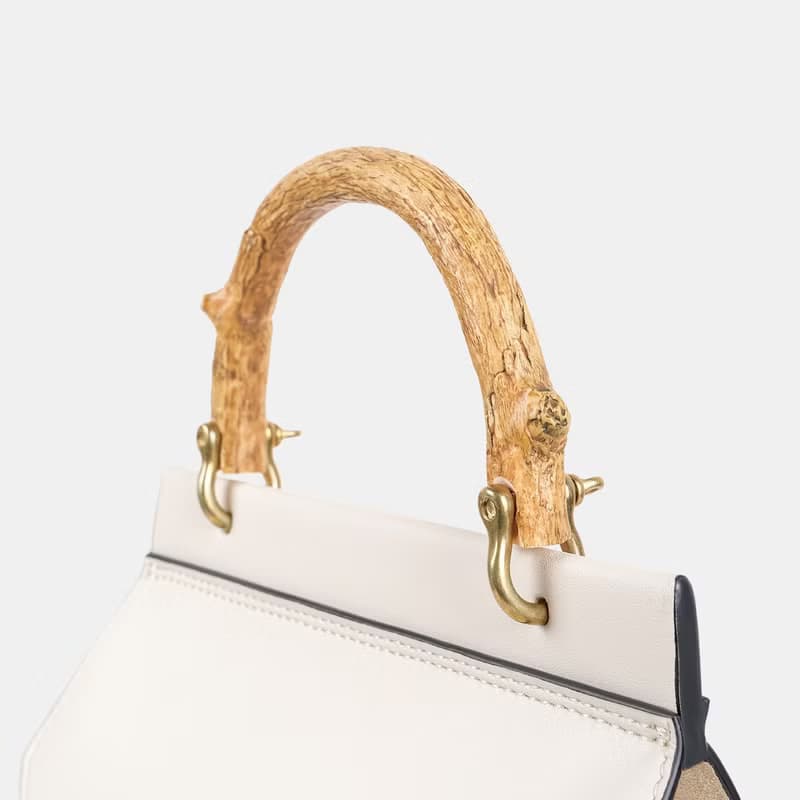 Mini Fir Bag 玉米基純素皮革 手提包 斜背包 米白色