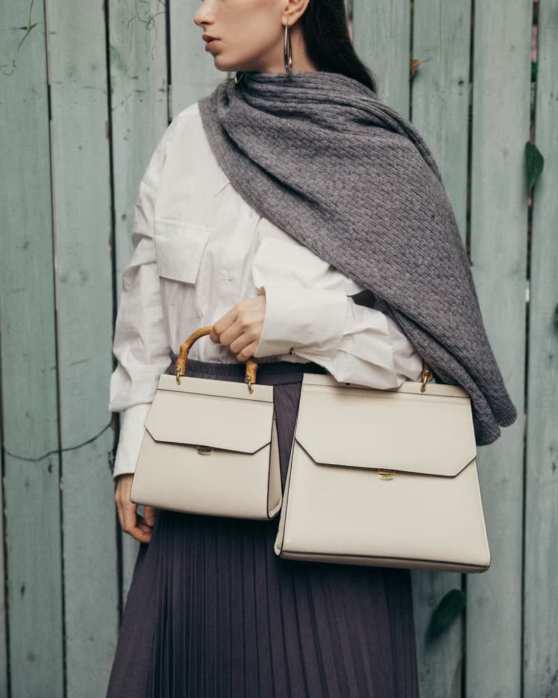 Mini Fir Bag 玉米基純素皮革 手提包 斜背包 米白色