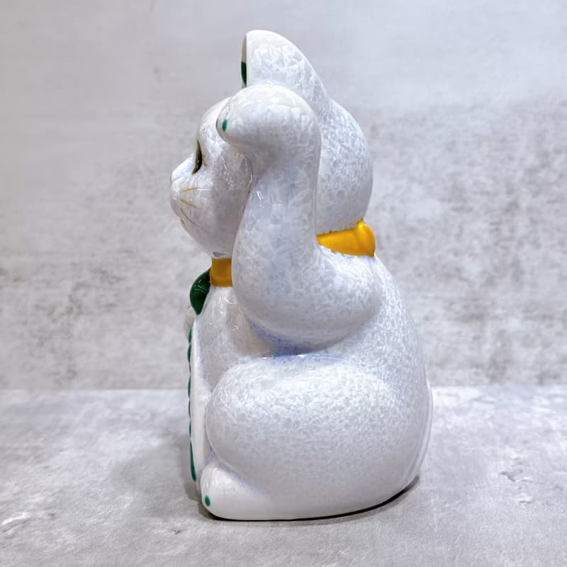 【翠藤招財】日本清水燒招財貓 | 花結晶 藤 千万両 左