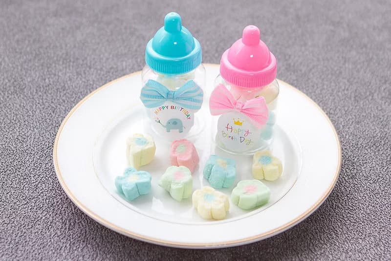 生日分享禮 小奶瓶糖果  小花棉花糖  2色可選 幼稚園慶生