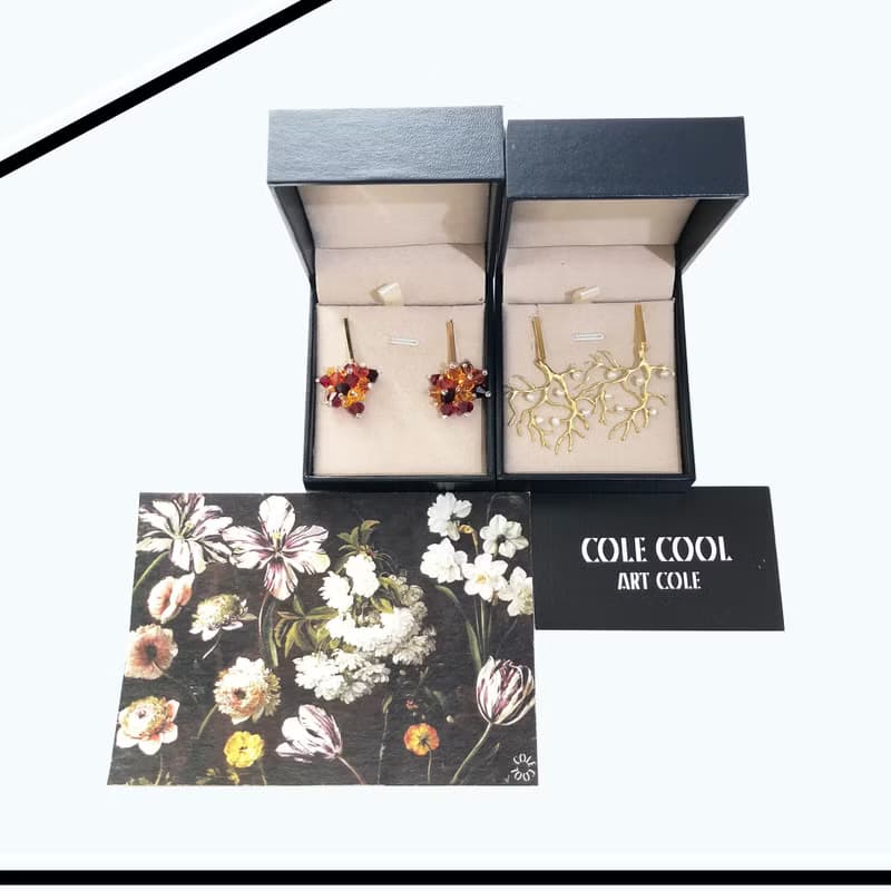 【生日禮物】COLE COOL原創珊瑚純銀耳線耳環 可拉長短