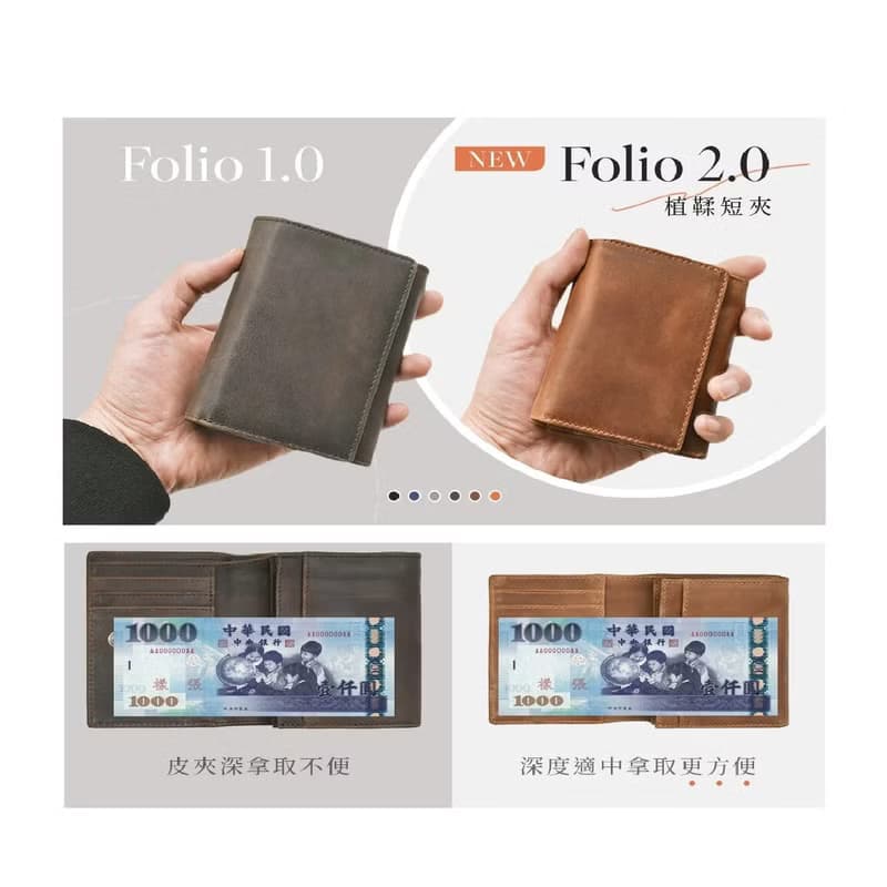 Folio2.0短夾 日本設計 更輕薄 感應支付 YKK製拉鍊