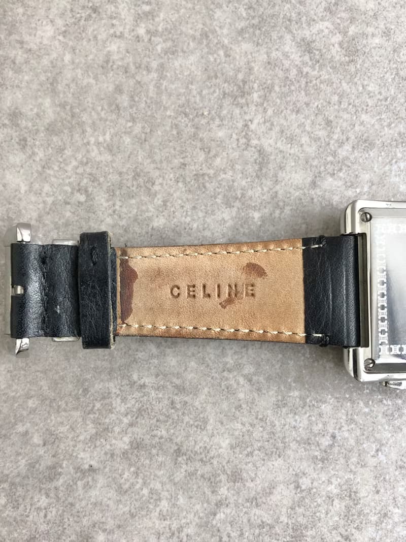 【 日本直送　名牌中古包 】CELINE セリーヌ 腕時計 ブラック クロノグラフ ブラゾン レザー クウォーツ vintage ヴィンテージ yvw3tu