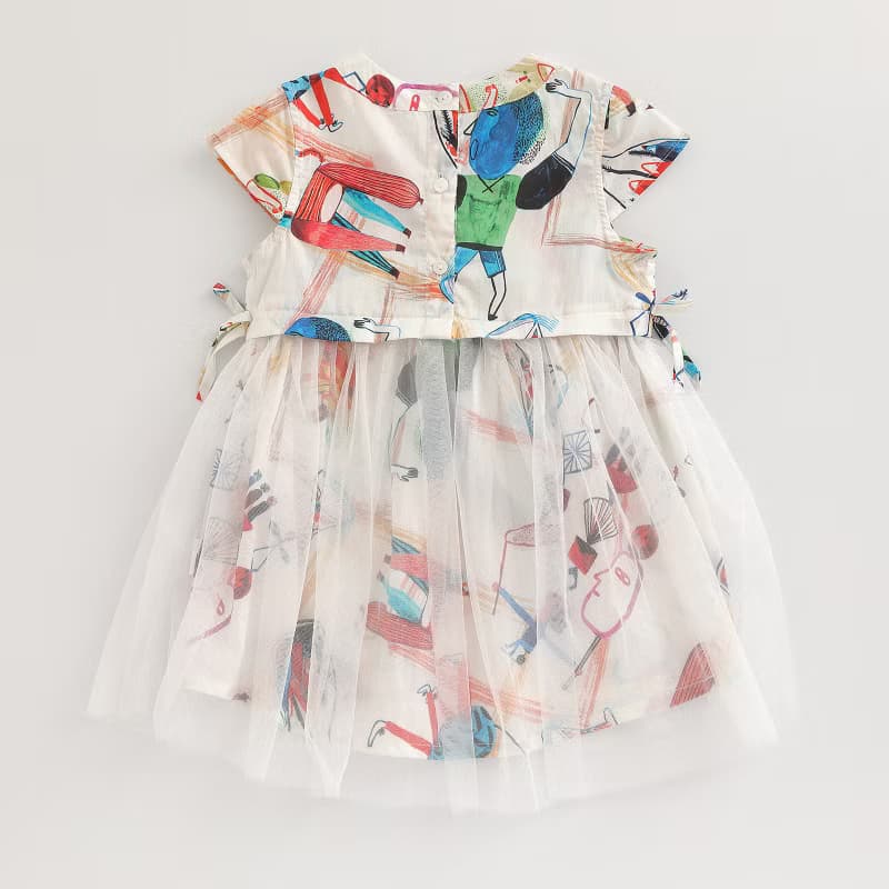 BIR  花版網紗連身裙