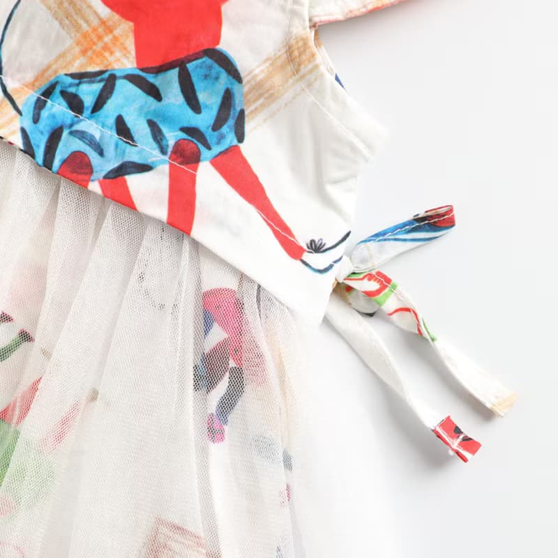 BIR  花版網紗連身裙