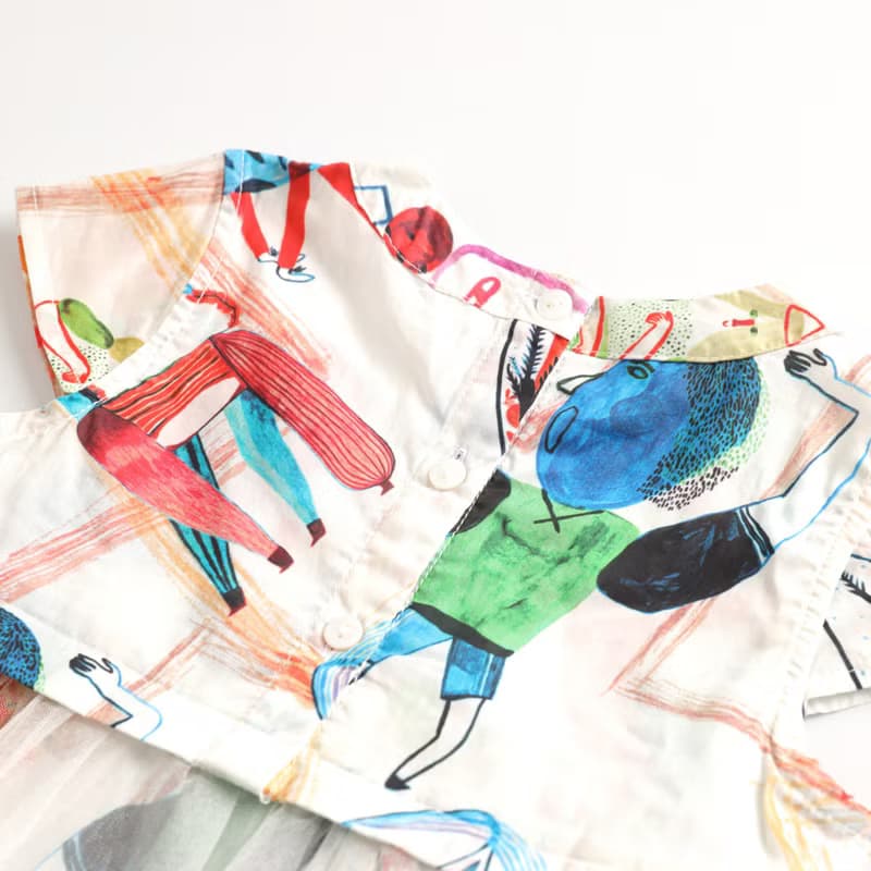 BIR  花版網紗連身裙