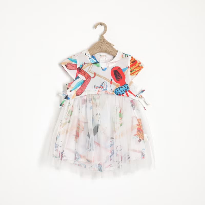 BIR  花版網紗連身裙