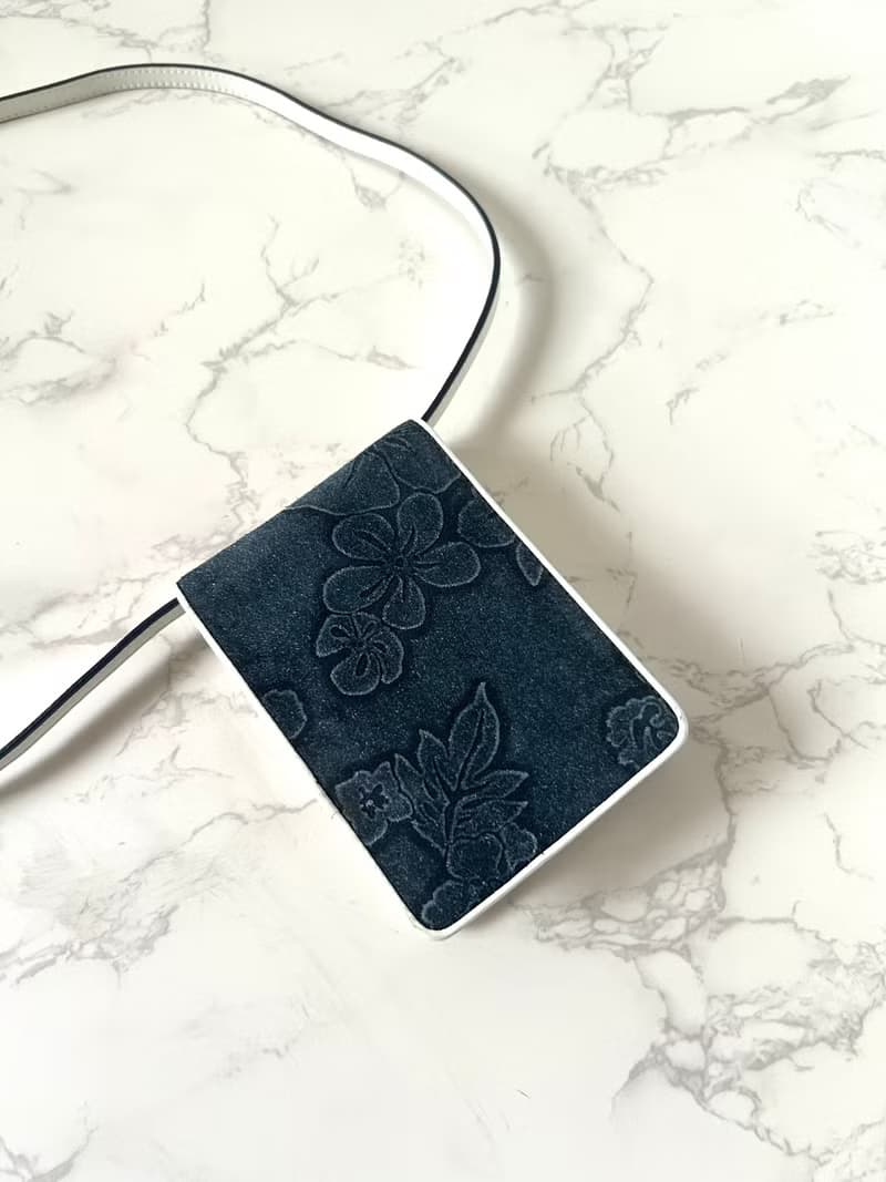 初夏優惠-中古二手Celine暗花WOC皮革側背孭單肩手袋錢包皮夾小包