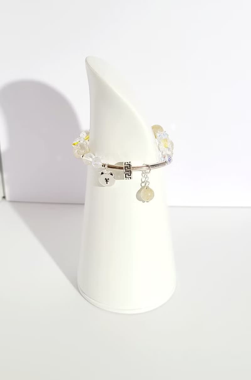 萌萌X財運 - 天然金髮晶手鍊/白水晶手鍊