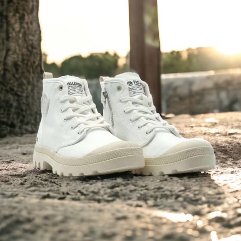 PALLADIUM PAMPA 9色經典拉鍊款潮流帆布軍靴 白 79101-116