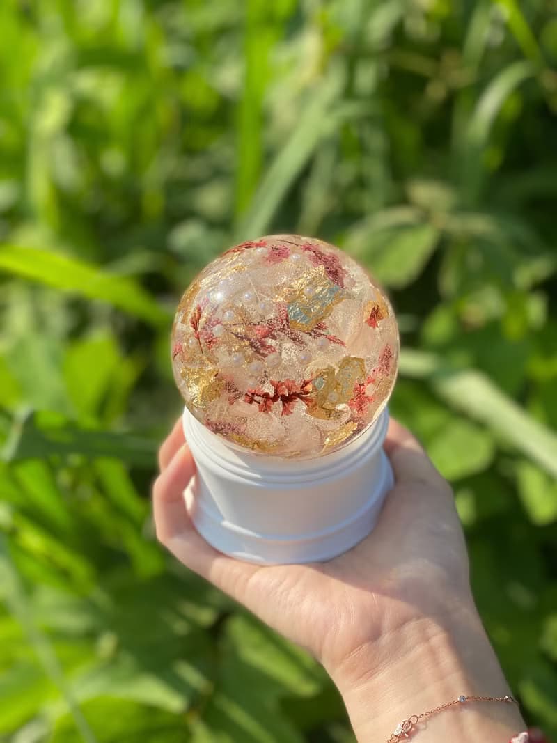 輕奢風水晶球蠟燭連擴香底座 | 手工香氛蠟燭