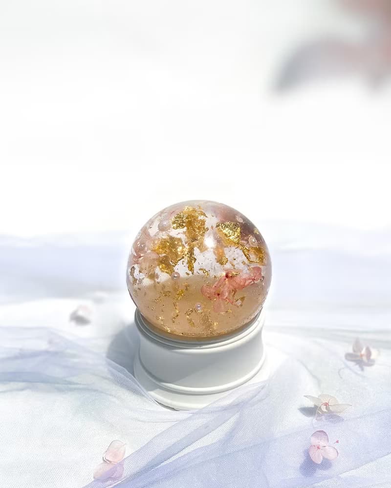 輕奢風水晶球蠟燭連擴香底座 | 手工香氛蠟燭