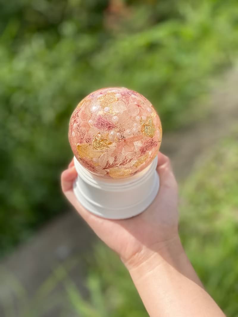 輕奢風水晶球蠟燭連擴香底座 | 手工香氛蠟燭