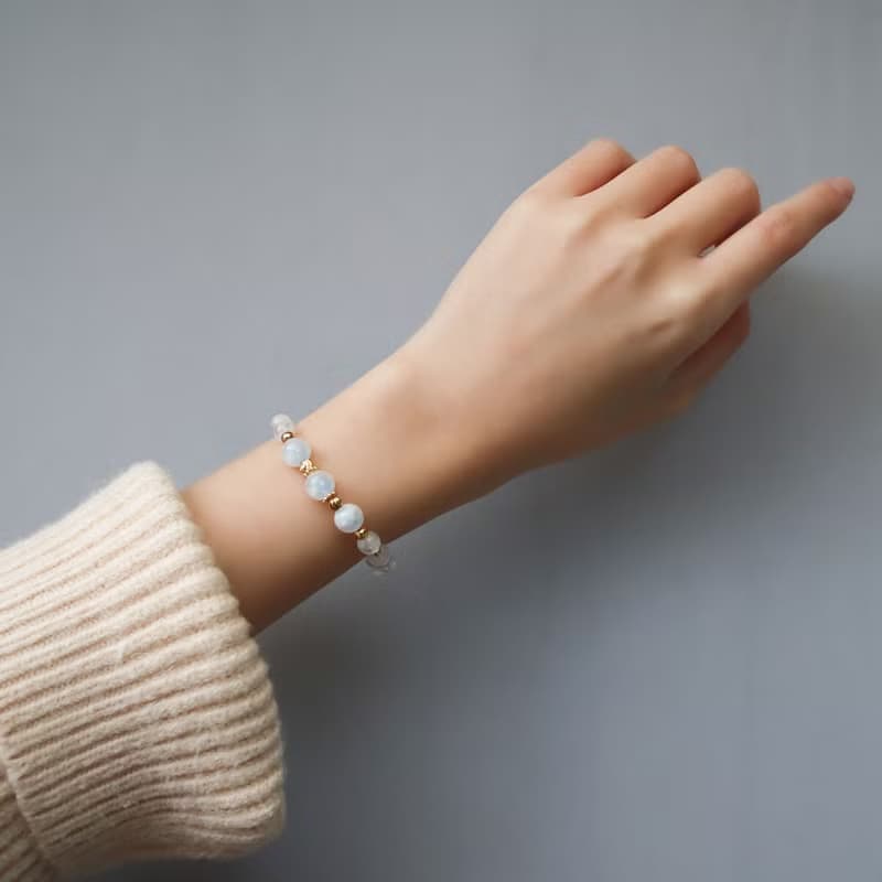 雪之月 | A19月光石手鍊