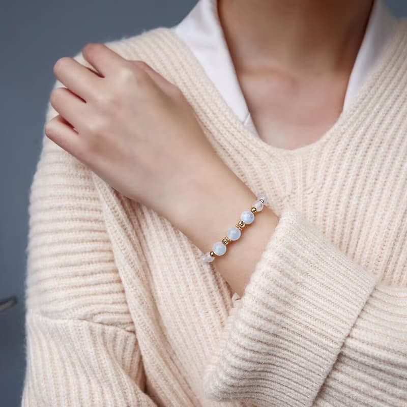 雪之月 | A19月光石手鍊