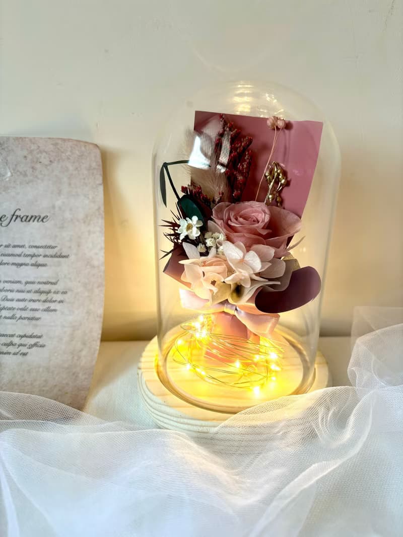 sueing_blossom 永生玫瑰花束玻璃罩