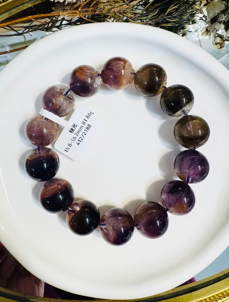 盆型濃色極光老礦15.8-16.2mm81.86g清理七脈輪提高靈性排焦