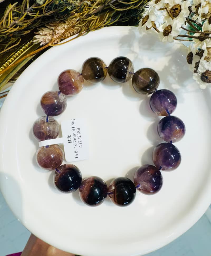 盆型濃色極光老礦15.8-16.2mm81.86g清理七脈輪提高靈性排焦