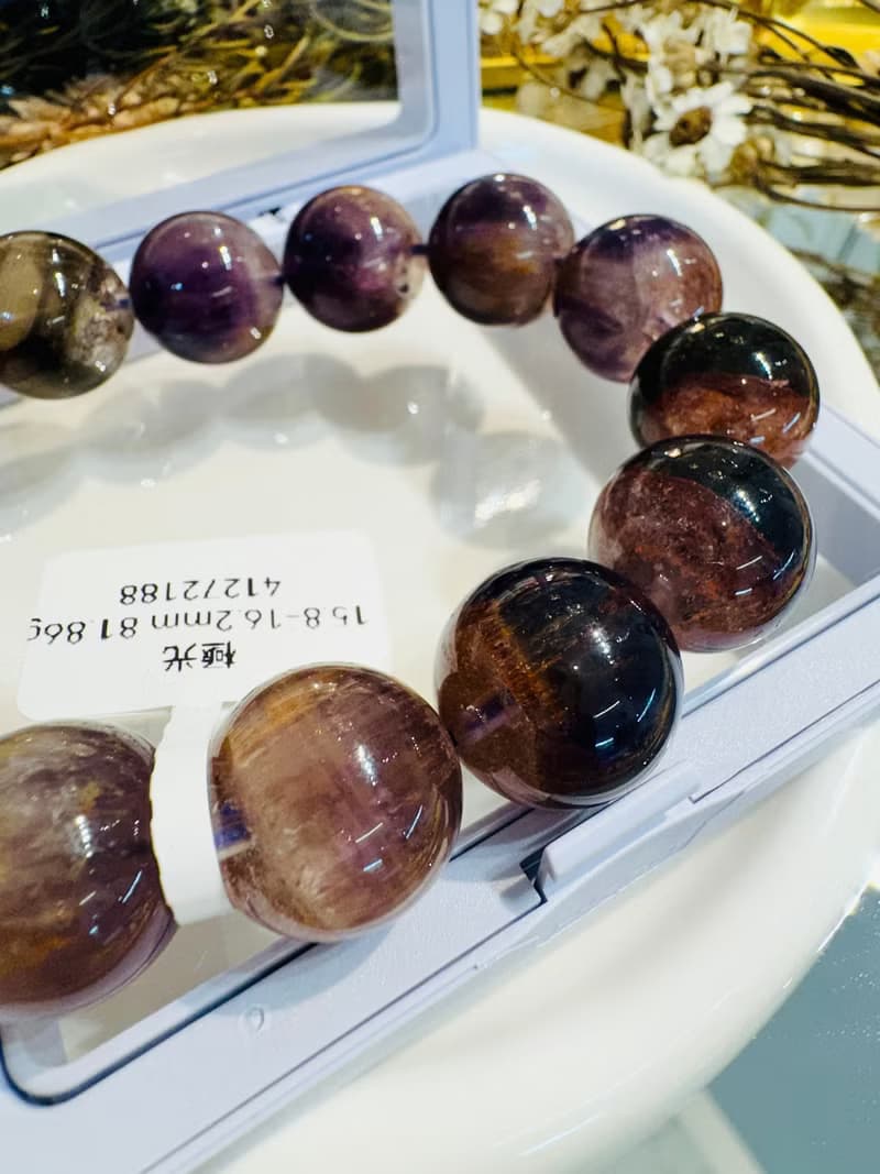 盆型濃色極光老礦15.8-16.2mm81.86g清理七脈輪提高靈性排焦